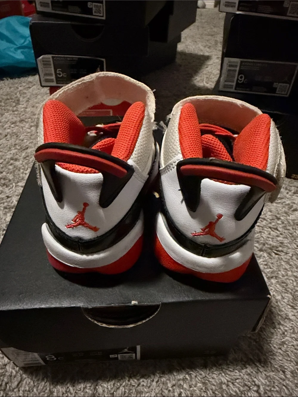Jordan Toddler Black White Red High-Top Trainers